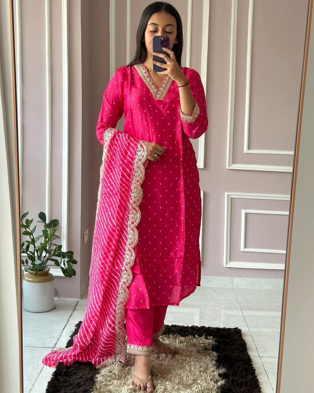 PURE CHINNON SILK PAKISTANI SUITE