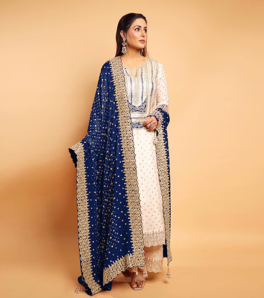 LOUNCHING CHINON WITH SILK PAKISTANI DRESS