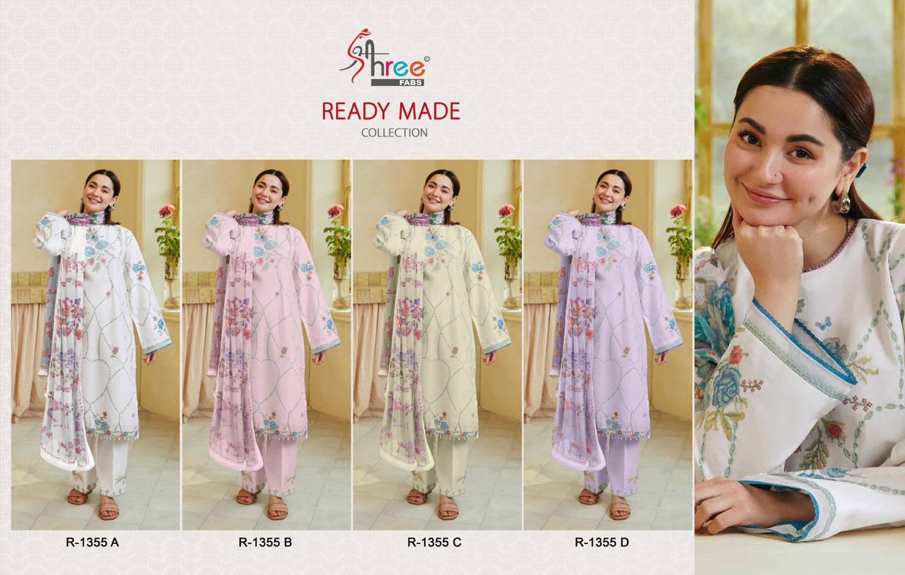 DESIGNER CAMBRIC COTTON DRESS (PACK OF 4)