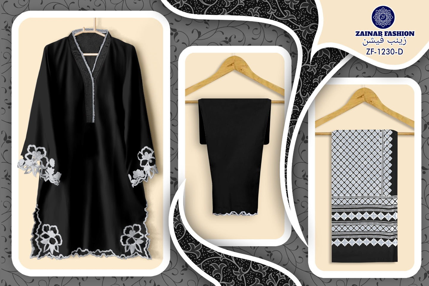 DESIGNER SATIN COTTON PAKISTANI DRESS