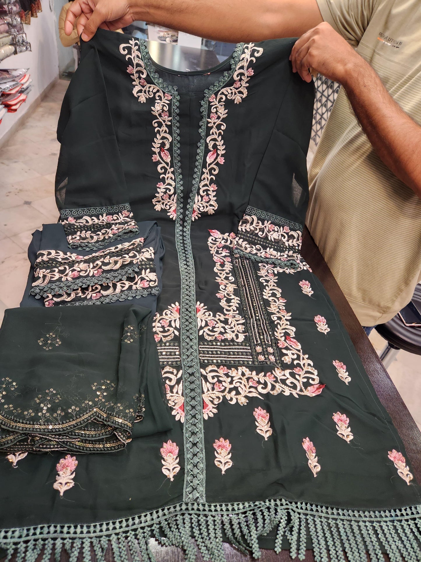 DESIGNER PURE GEORGETTE DRESS ( PACK OF 4 )