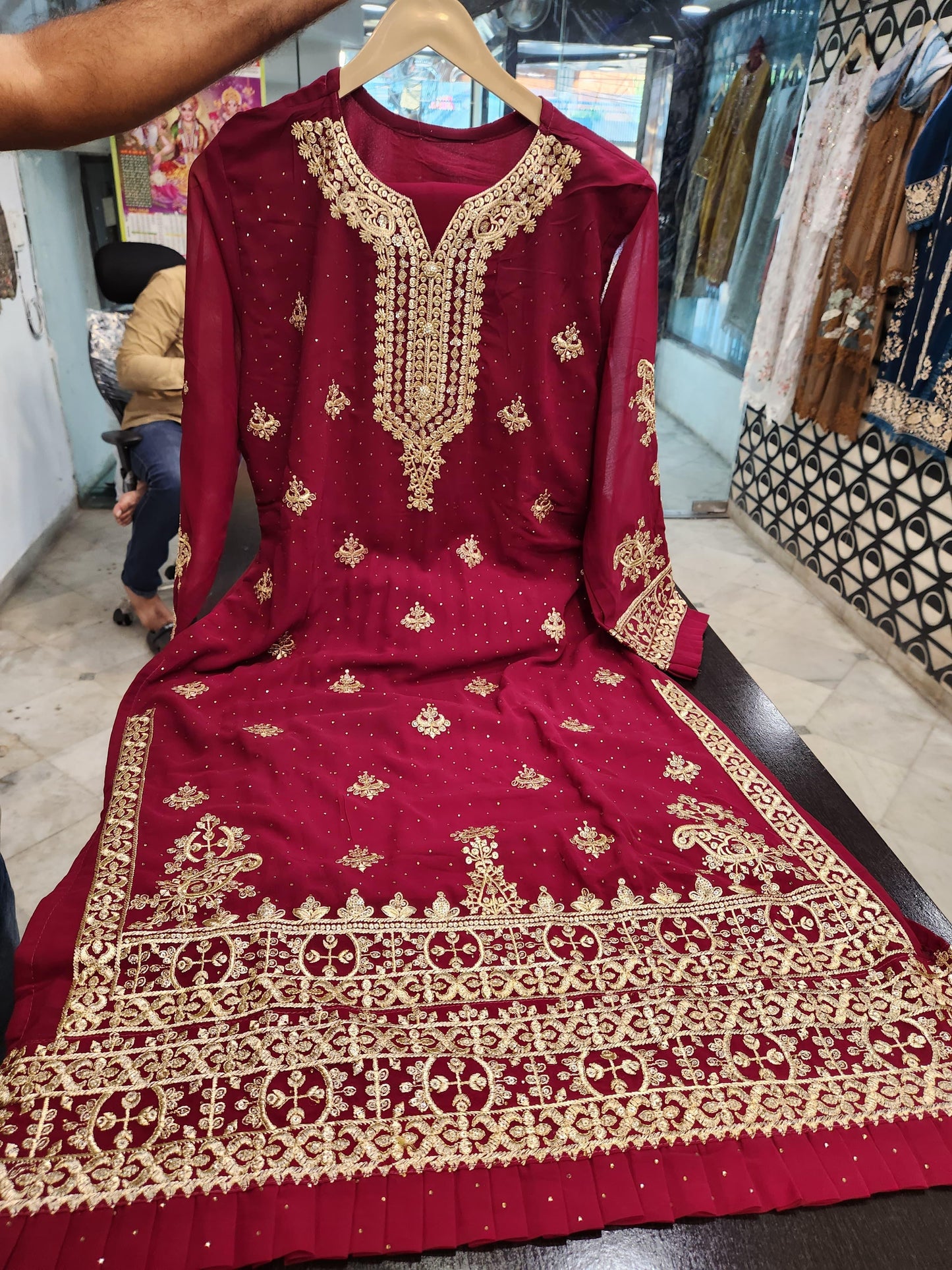 HEAVY SILK GEORGETTE DRESS ( PACK OF 4 )