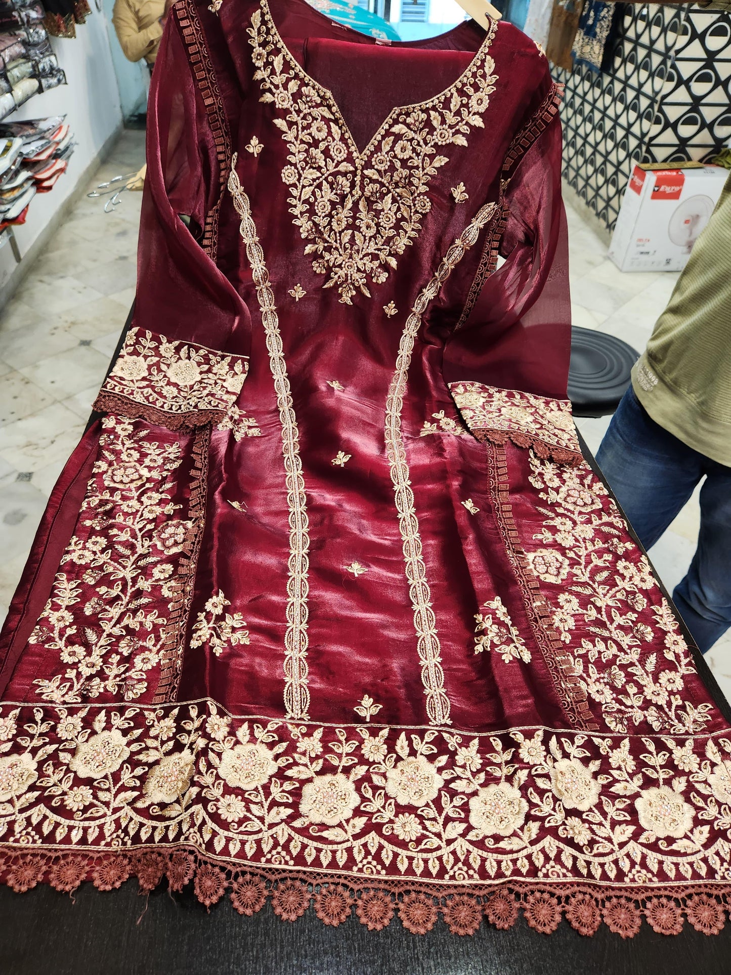 HEAVY SILK GEORGETTE DRESS ( PACK OF 4 )