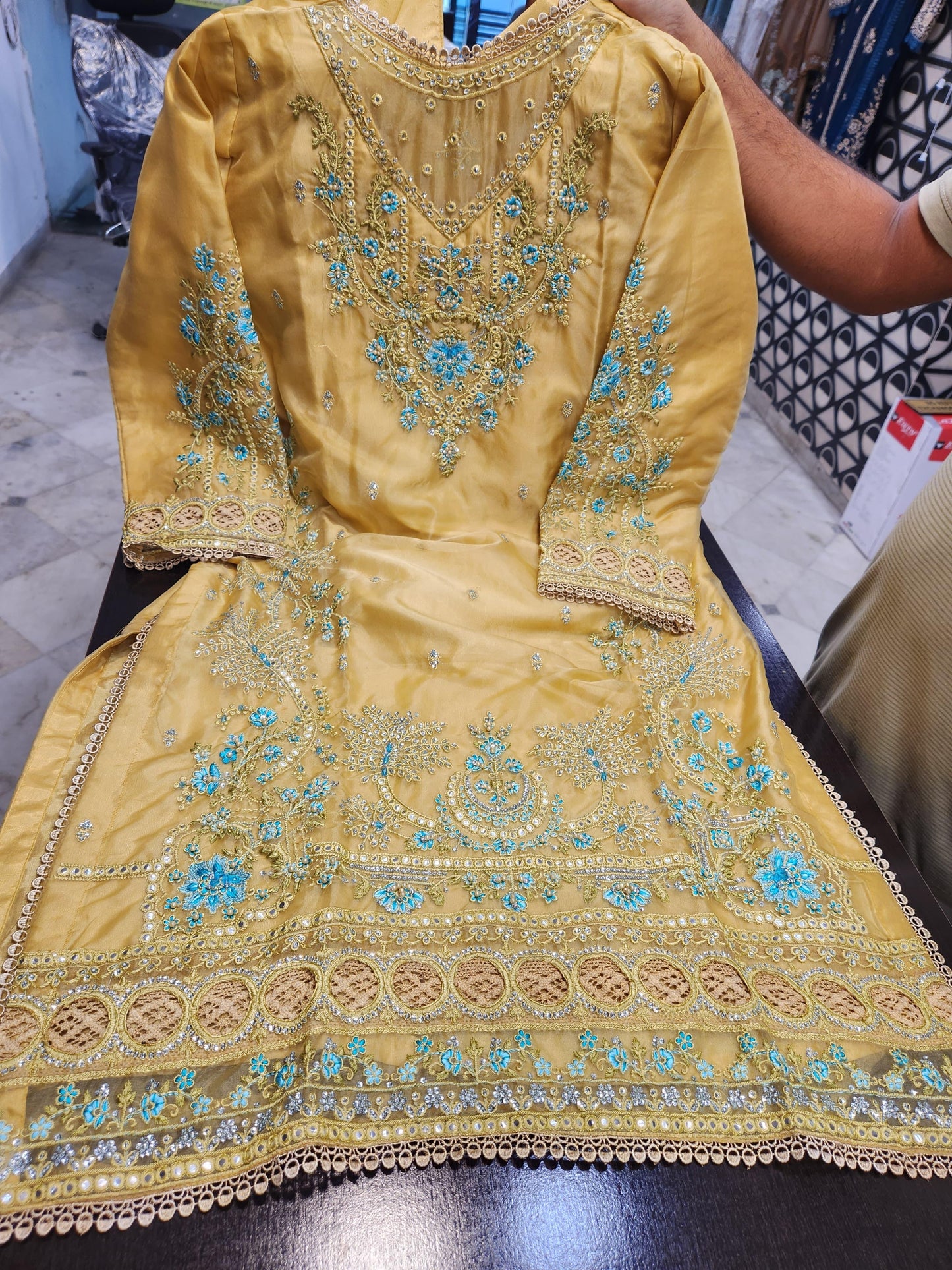NEW HEAVY SILK GEORGETTE DRESS ( PACK OF 4 )