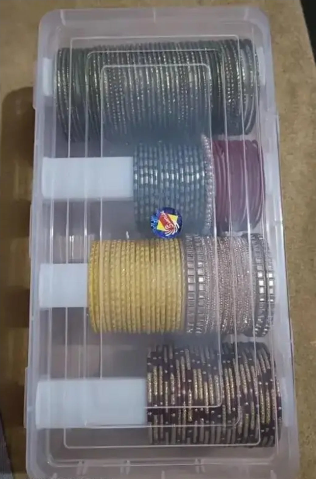 BANGLES PLASTIC 4 ROD BANGLE BOX CHUDI SET ORGANIZER WOMEN BOX PACK OF 1