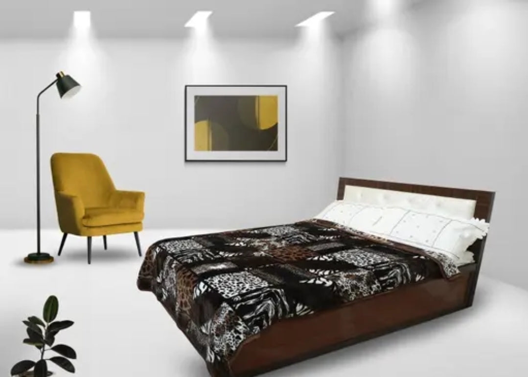 DOUBLE MINK WOOLEN BLANKET FOR HEAVY WINTER 90×86 (POLYESTER )