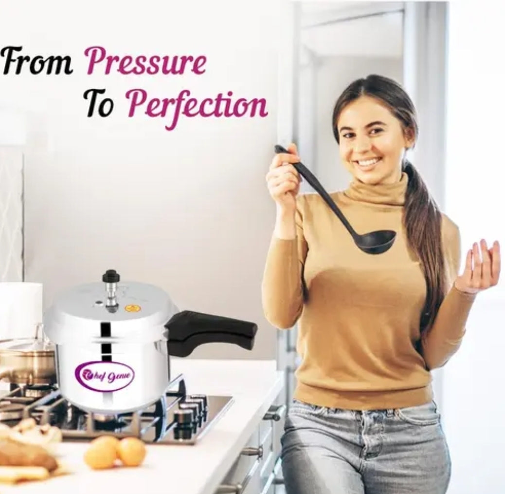 ALUMINIUM 2 LITER PRESSURE COOKER WITH OUTER LID