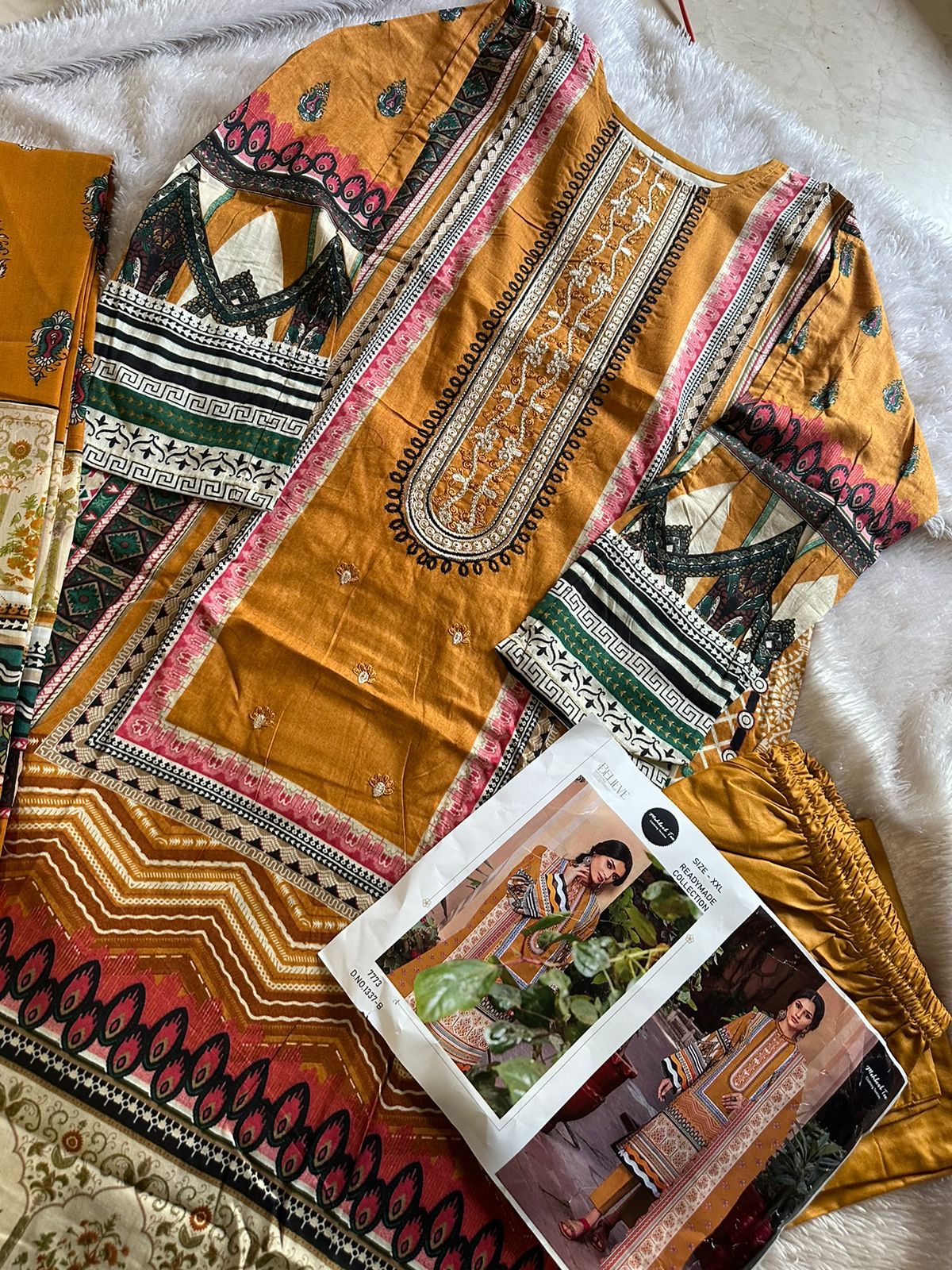 DESIGNER HEAVY LAWN COTTON DRESS ( PACK OF 4 )