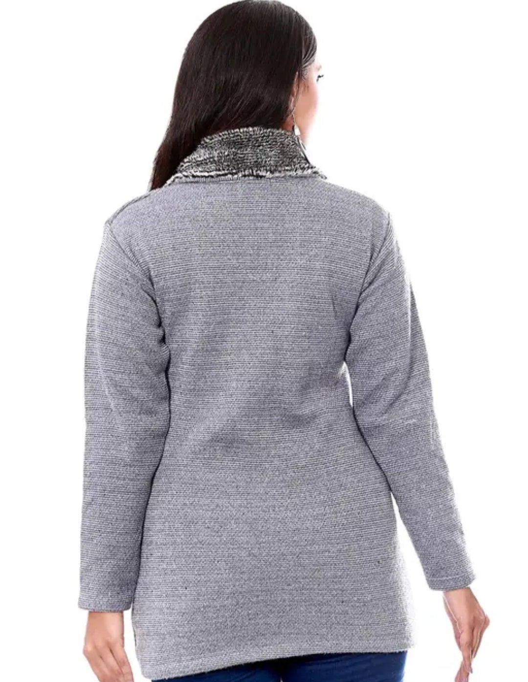 WOMEN WINTER SWEATER WITH PUFF COLAR SWEATER