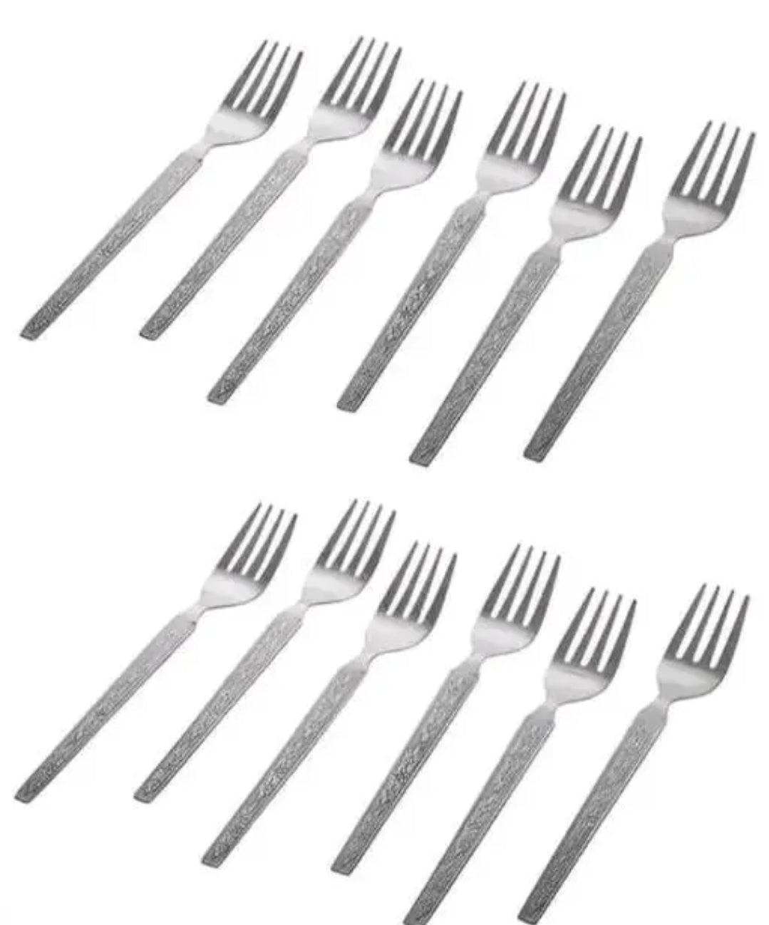 DINNER/ LUNCH 12 FORKS AND 12 SPOONS SET 24 STAINLESS STEEL