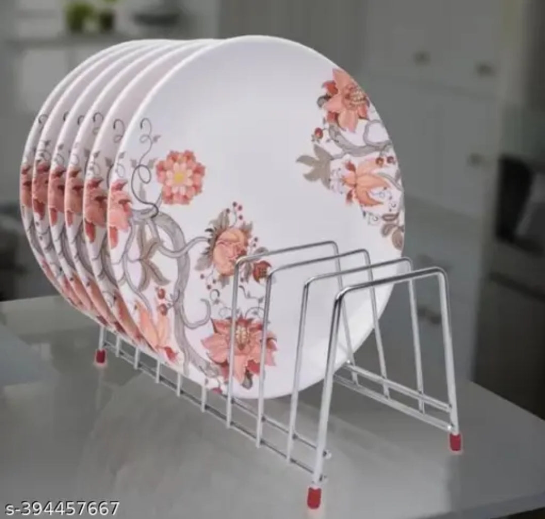 PLATE RACK STAINLESS STEEL PLATE DISK KITCHEN ITEMS