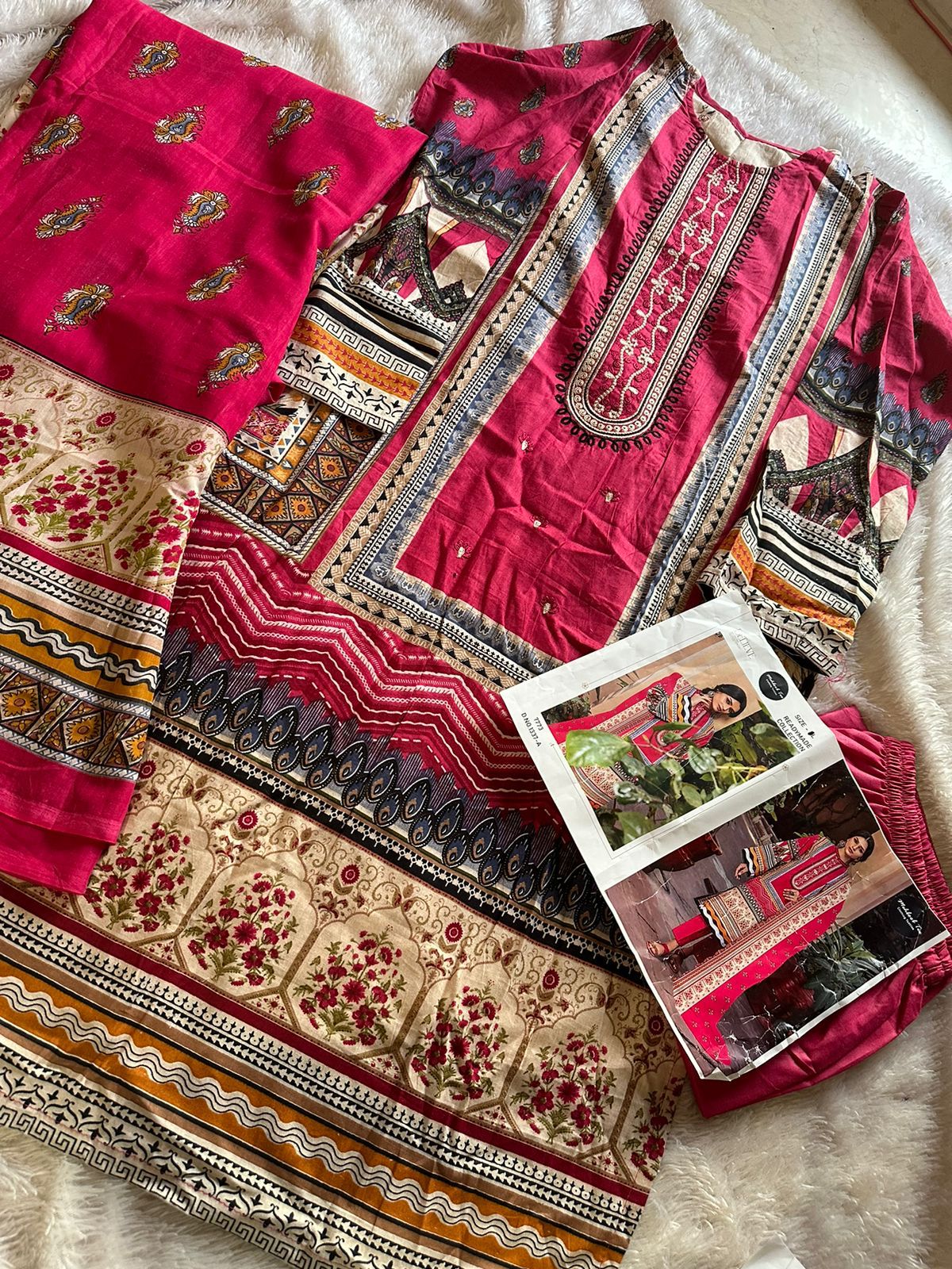 DESIGNER HEAVY LAWN COTTON DRESS ( PACK OF 4 )