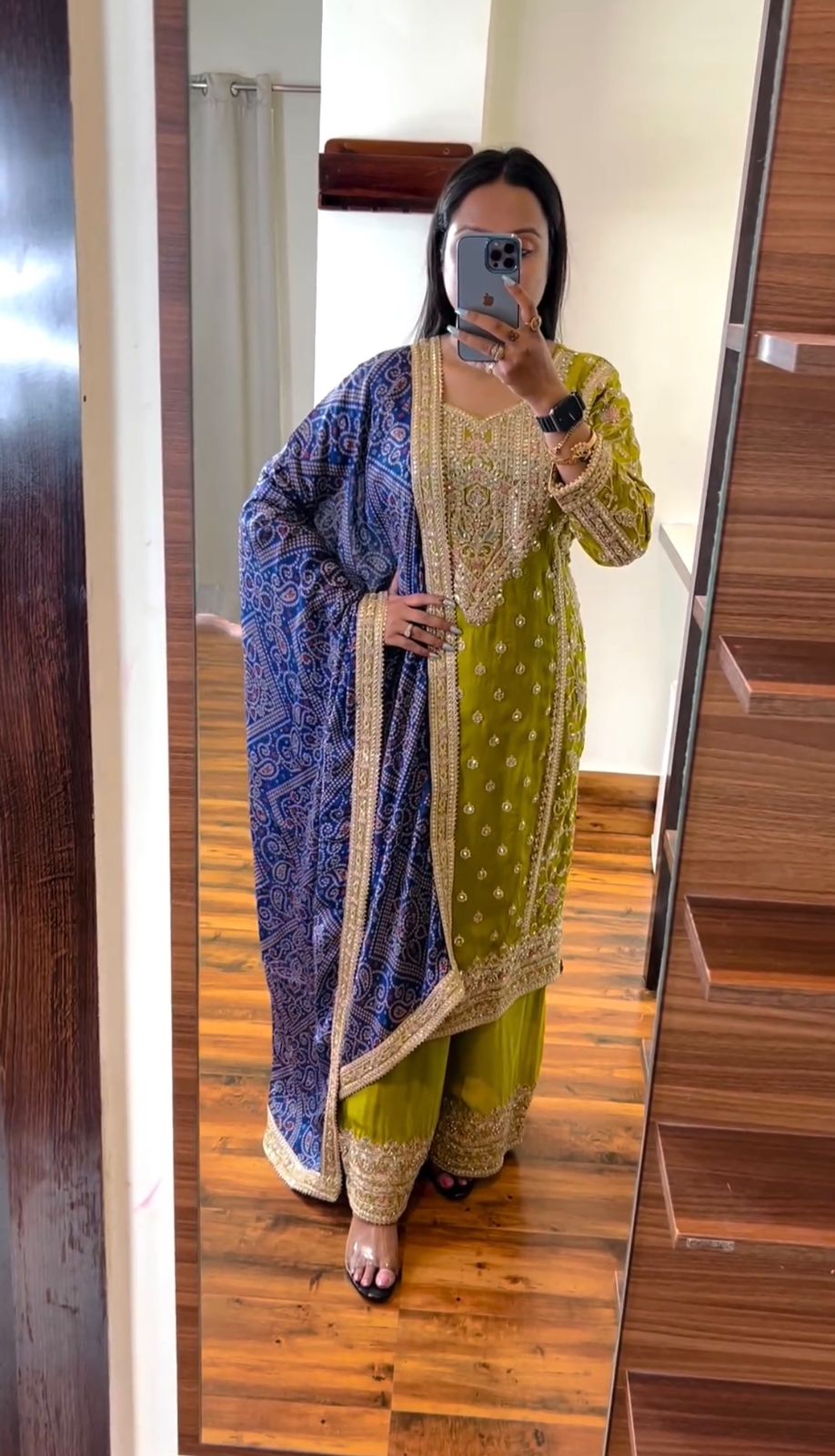 DESIGNER CHINON SILK PAKISTANI DRESS