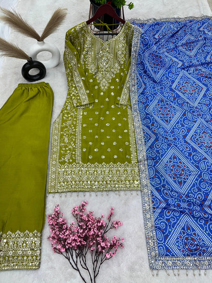 DESIGNER CHINON SILK PAKISTANI DRESS