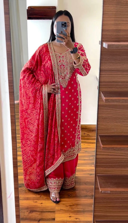 DESIGNER CHINON SILK PAKISTANI DRESS