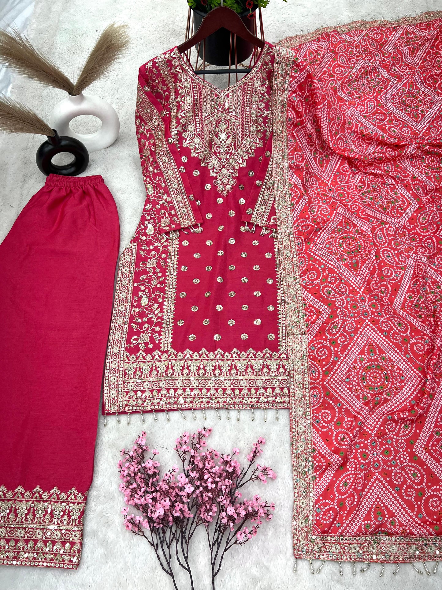 DESIGNER CHINON SILK PAKISTANI DRESS