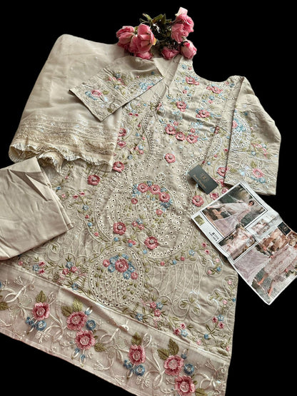 HEAVY EMBROIDERY COTTON SUIT