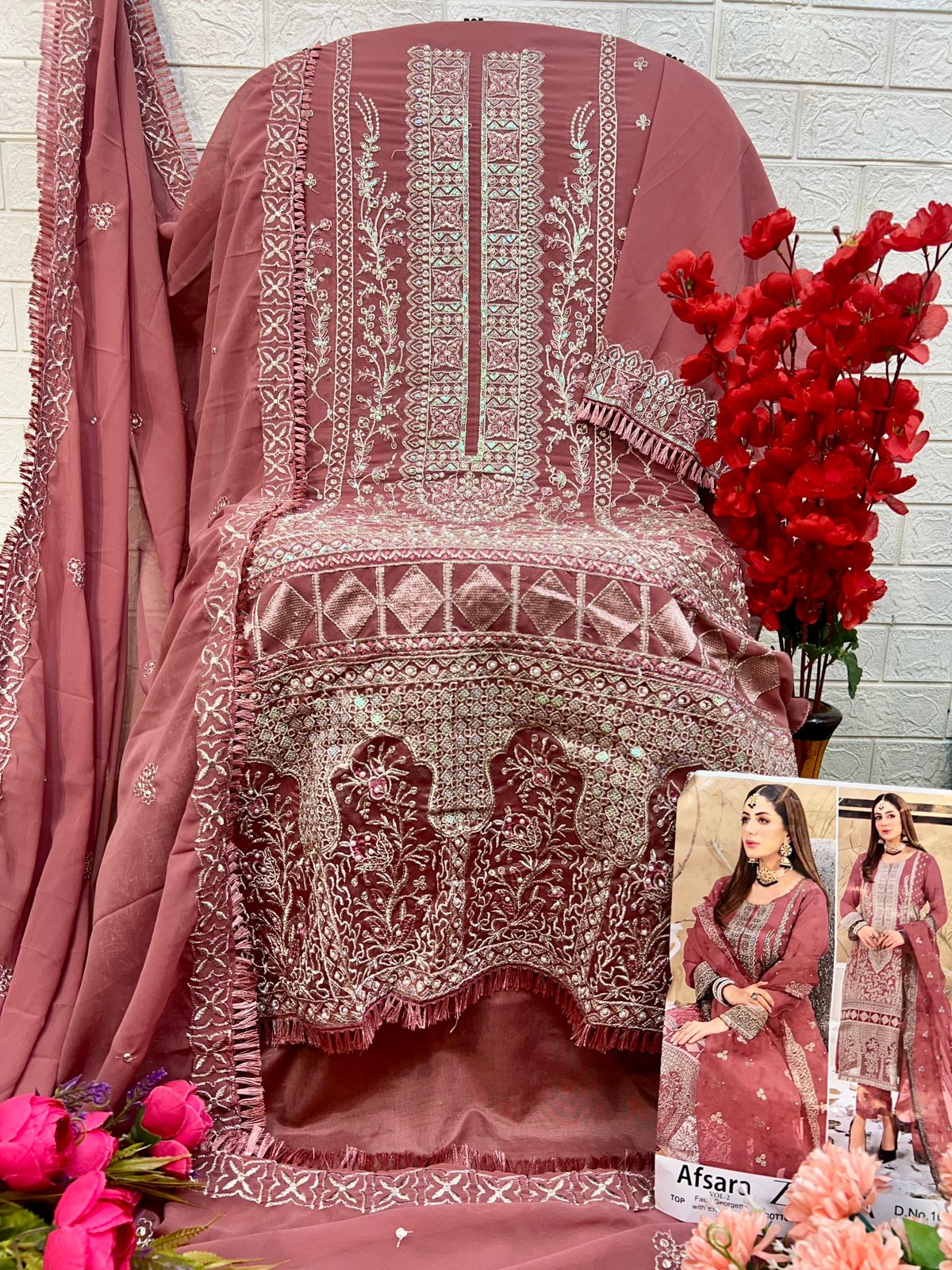 GEORGETTE EMBROIDERY PAKISTANI DRESS