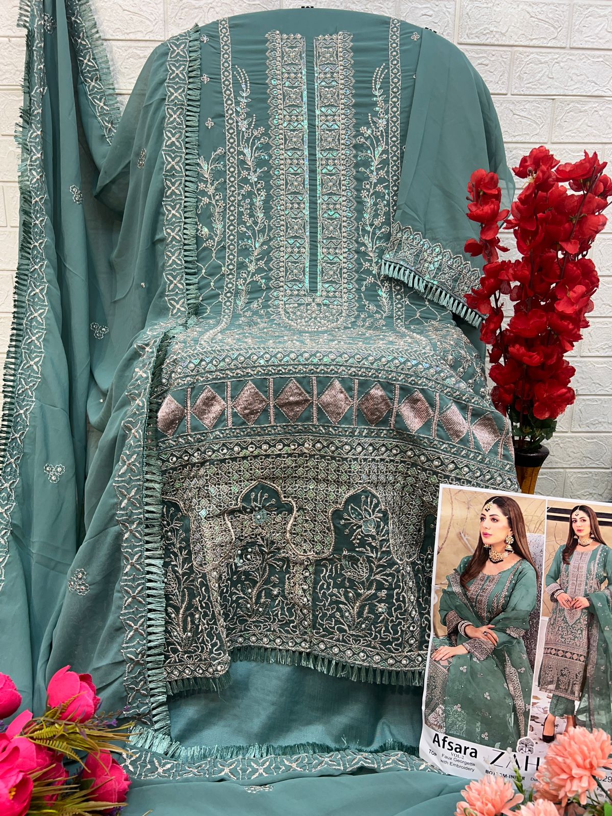 GEORGETTE EMBROIDERY PAKISTANI DRESS