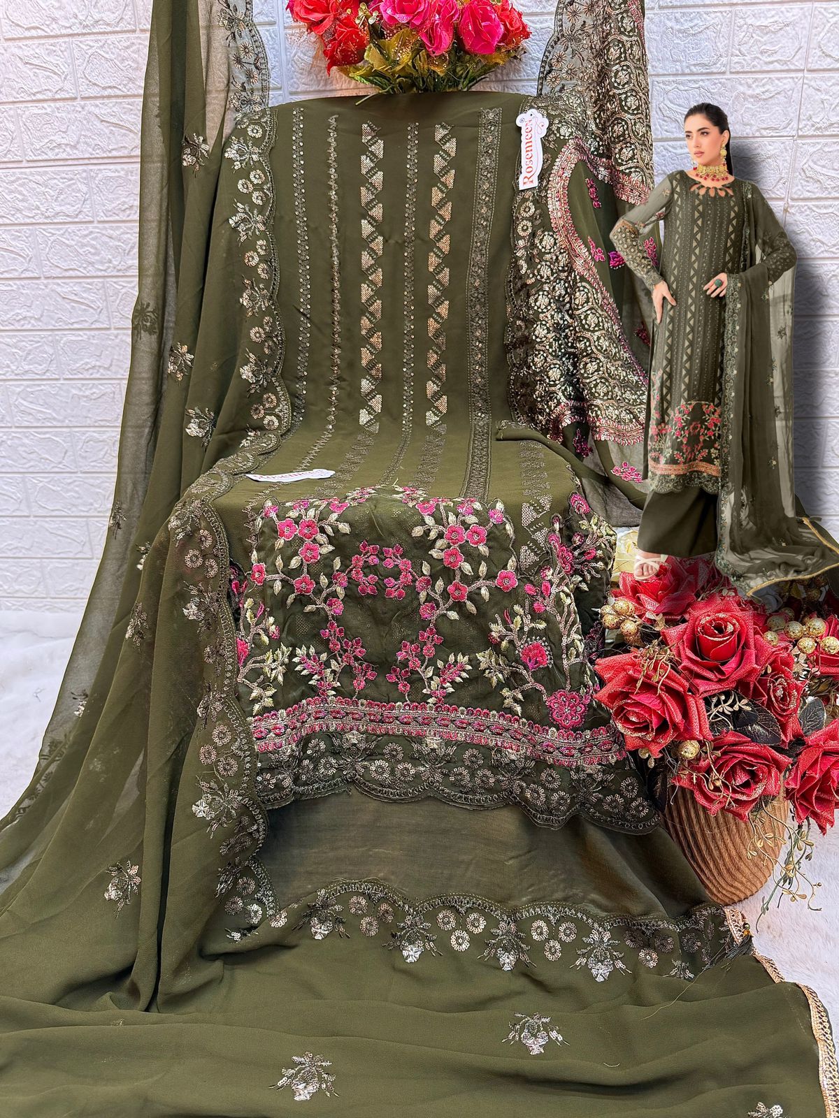 DESIGNER GEORGETTE WITH EMBROIDERY PAKISTANI DRESS