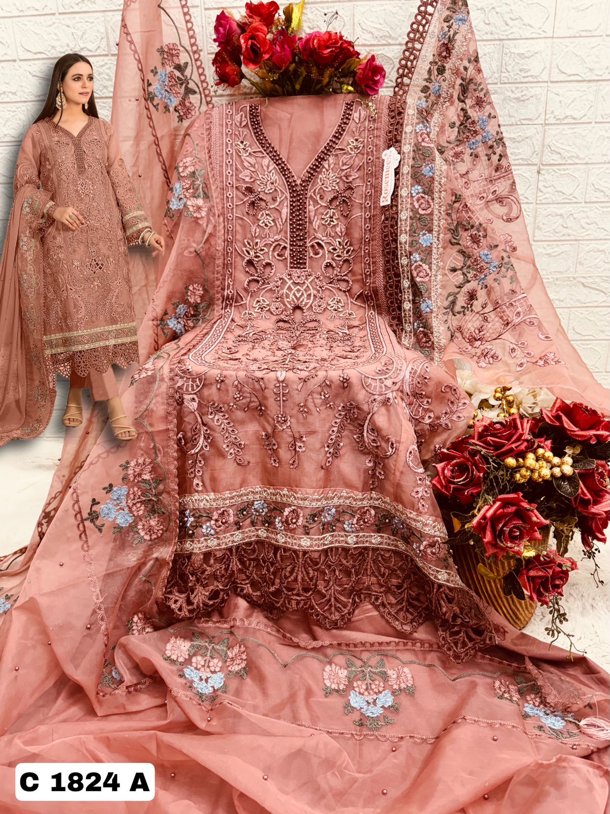 DESIGNER ORGANZA PAKISTANI SUITE