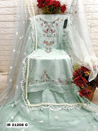 DESIGNER ORGANZA WITH EMBROIDER PAKISTANI DRESS