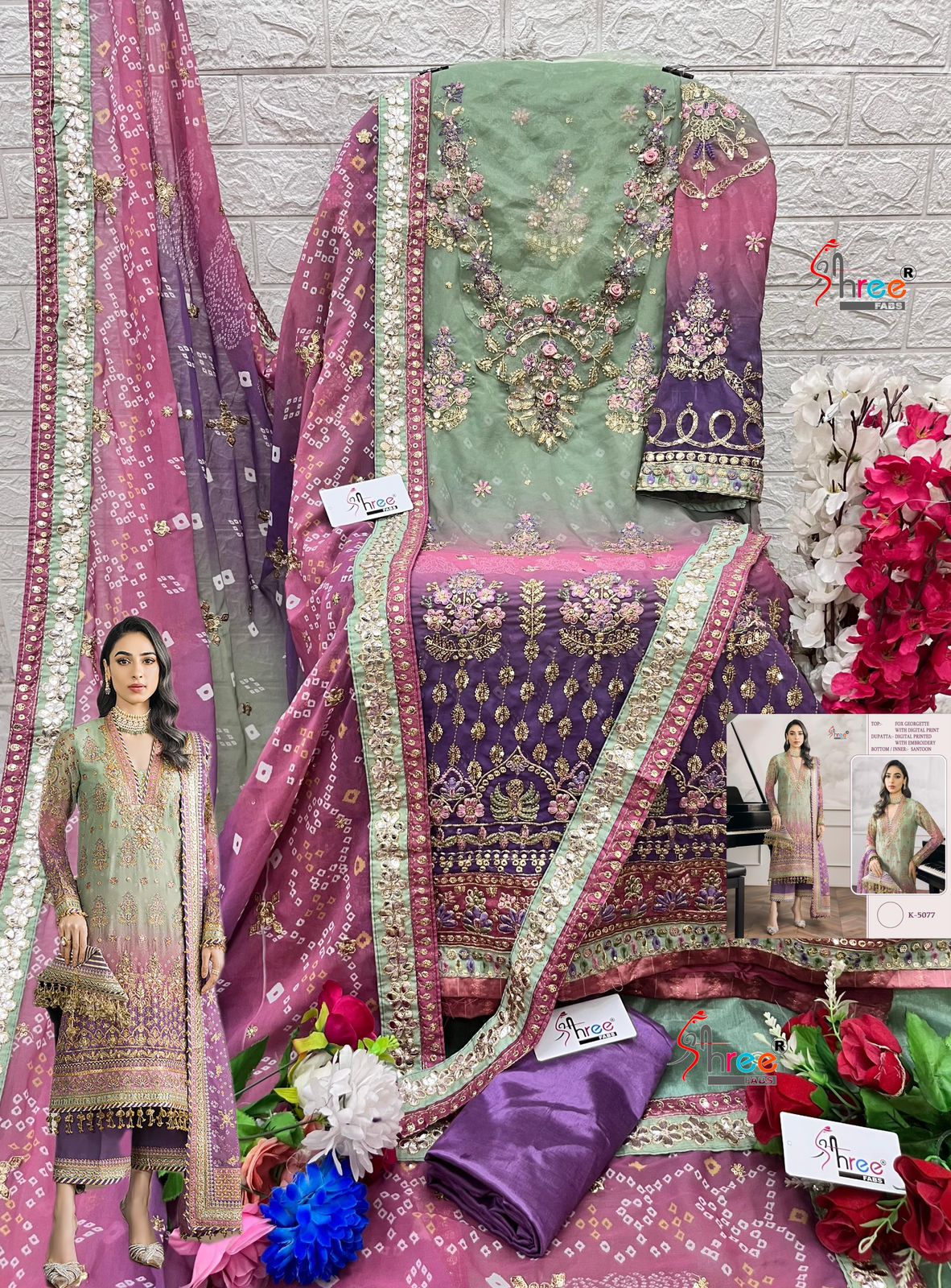 HEAVY GEORGETTE WITH EMBROIDERY WORK PAKISTANI SUITE