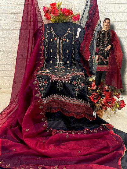 HEAVY ORGANZA WITH EMBROIDERY PAKISTANI DRESS