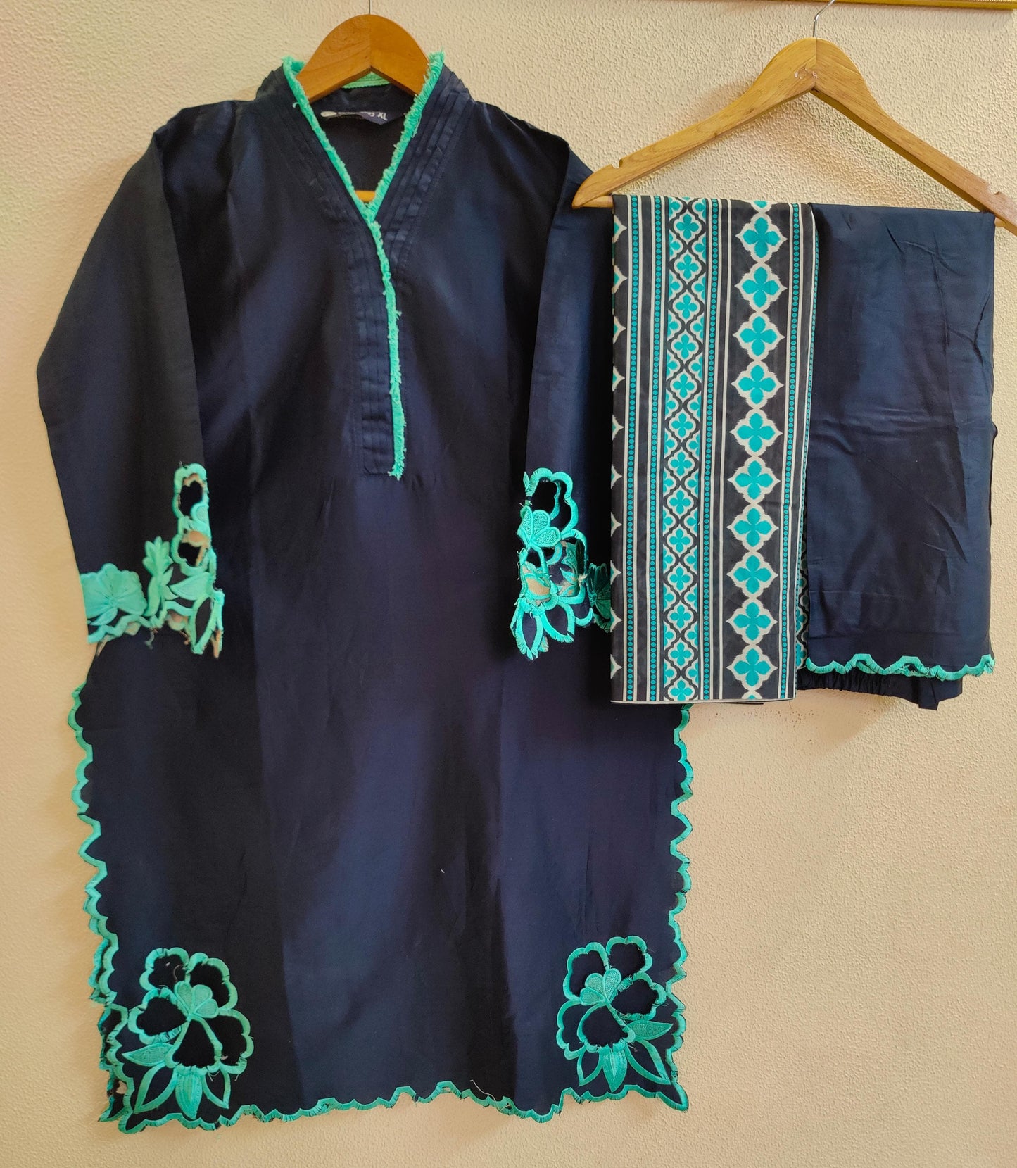 DESIGNER  SATIN COTTON PAKISTANI DRESS