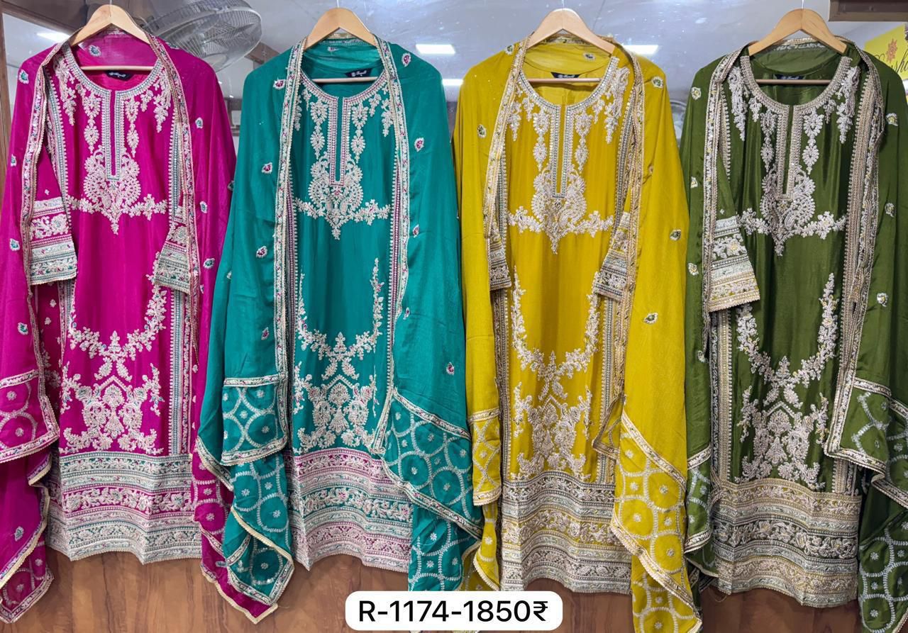 HEAVY CHINON EMBROIDERY PAKISTANI DRESS