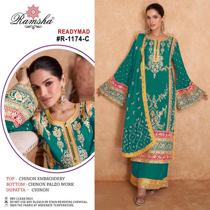 HEAVY CHINON EMBROIDERY PAKISTANI DRESS