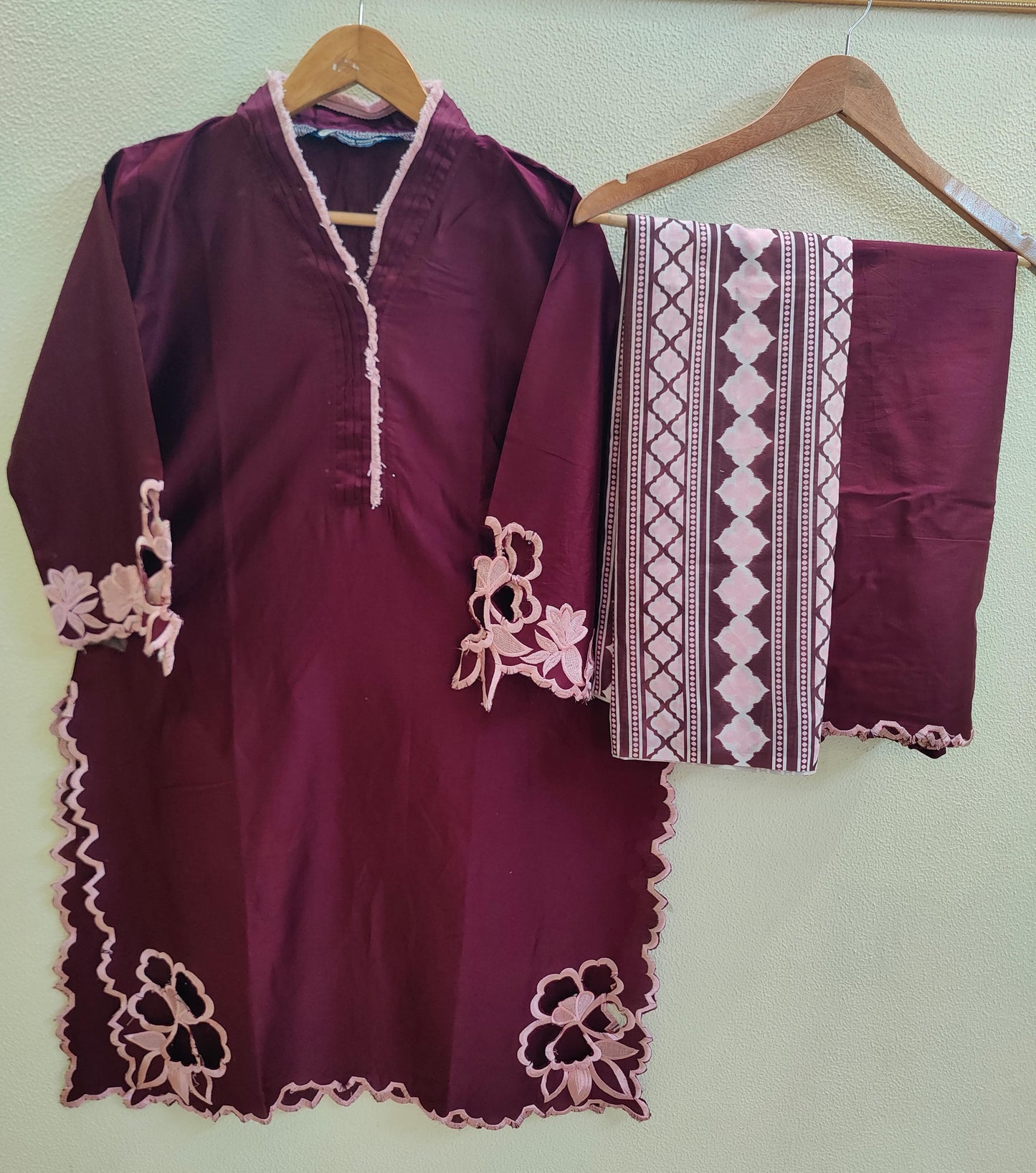 DESIGNER  SATIN COTTON PAKISTANI DRESS