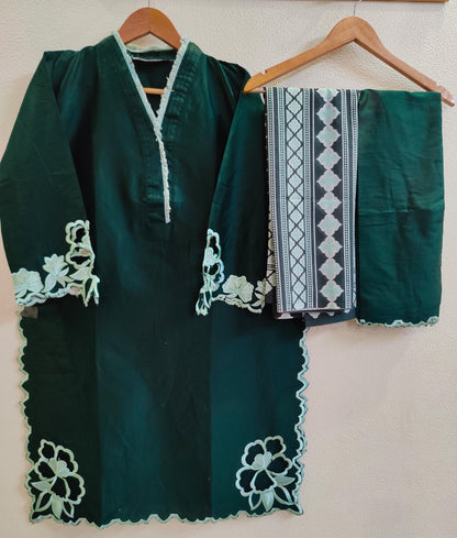 DESIGNER  SATIN COTTON PAKISTANI DRESS