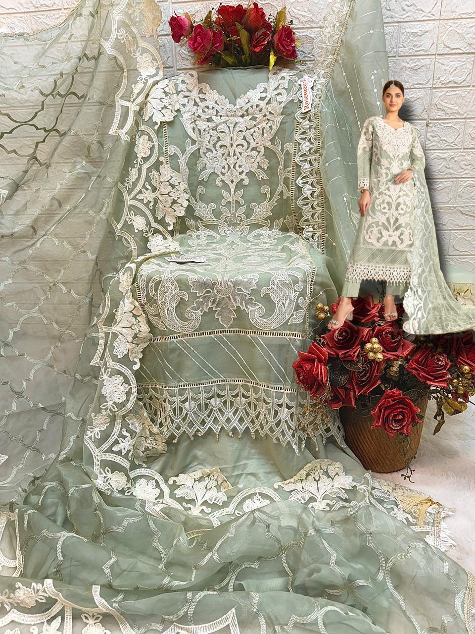 DESIGNER ORGANZA PAKISTANI SUITE