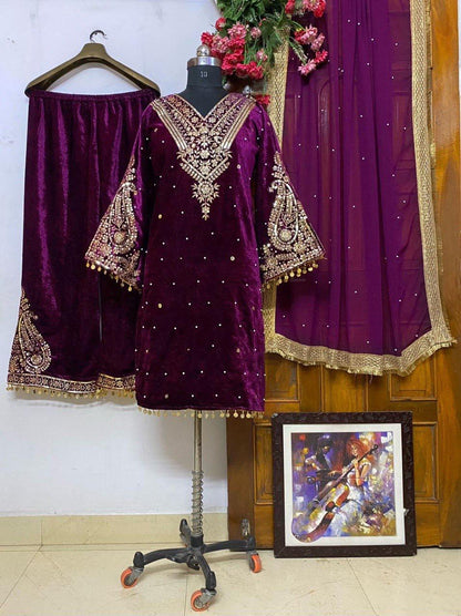 DESIGNER VELVET PAKISTANI DRESS