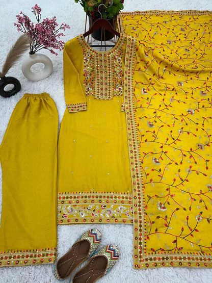 PURE CHINNON SILK PAKISTANI SUIT