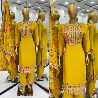 PURE CHINNON SILK PAKISTANI SUIT