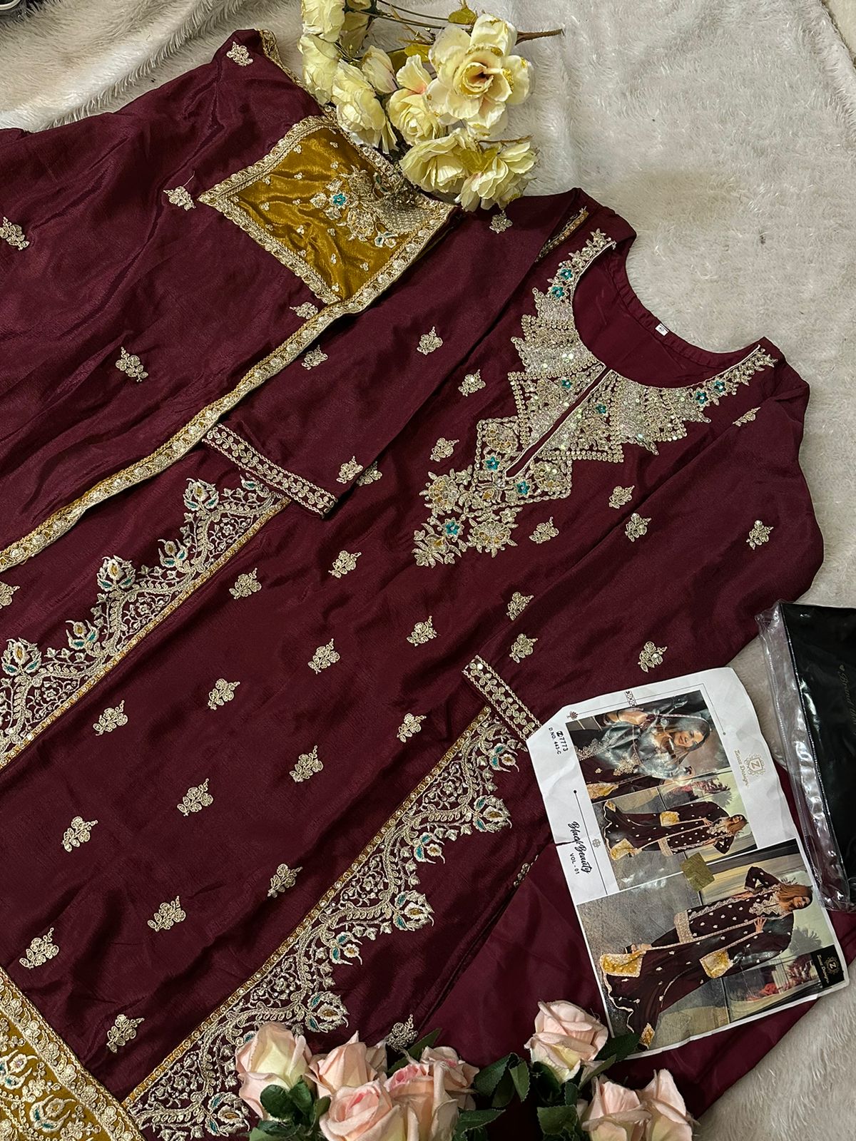 PURE HEAVY CHINON PAKISTANI DRESS