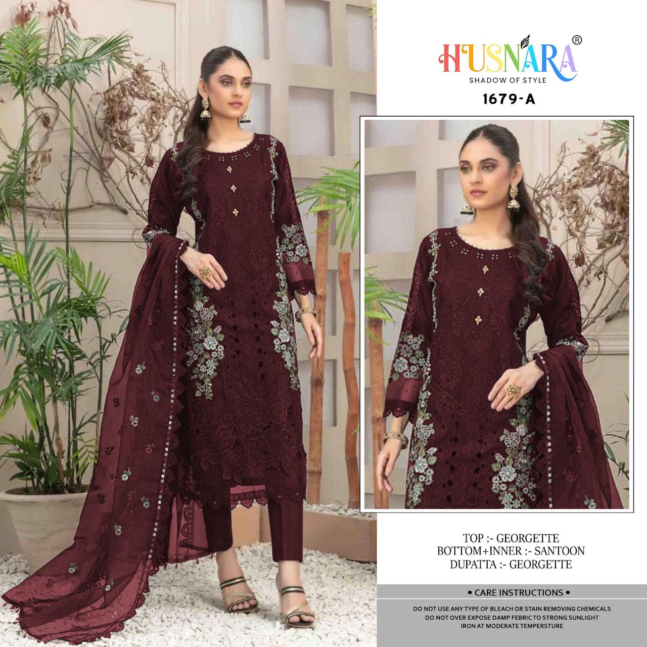 GEORGETTE HEAVY EMBROIDERED DRESS