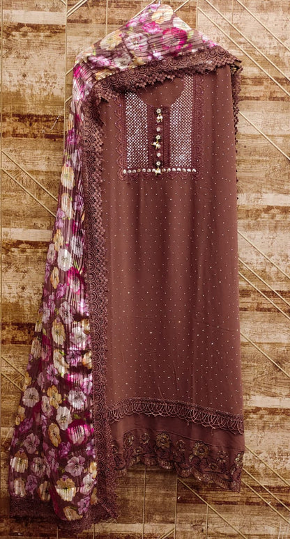 DESIGNER GEORGETTE PAKISTANI DRESS ( PACK OF 10 )