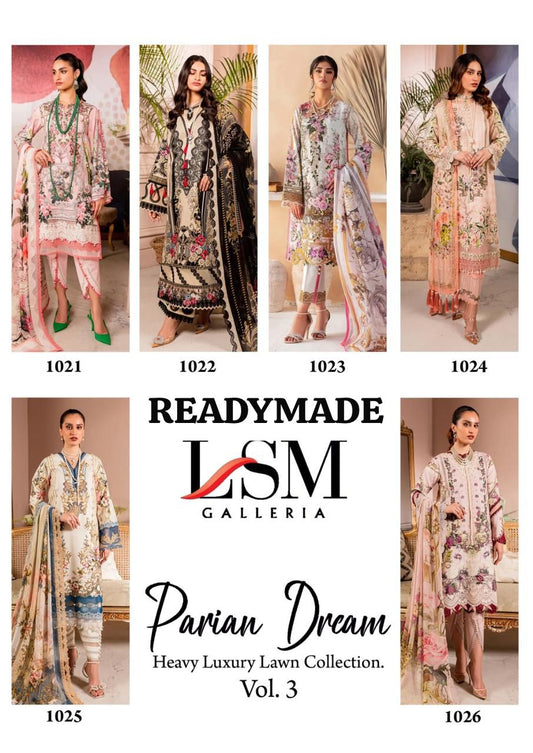 PAKISTANI LAWN COTTON HEAVY DRESS ( PACK OF 6 )