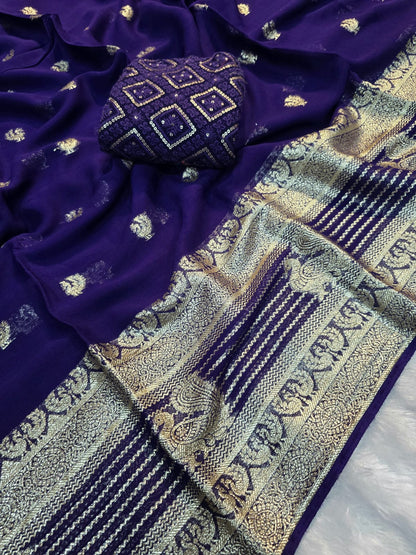 VISCOSE GEORGETTE SOFT SAREE ( PACK OF 2)