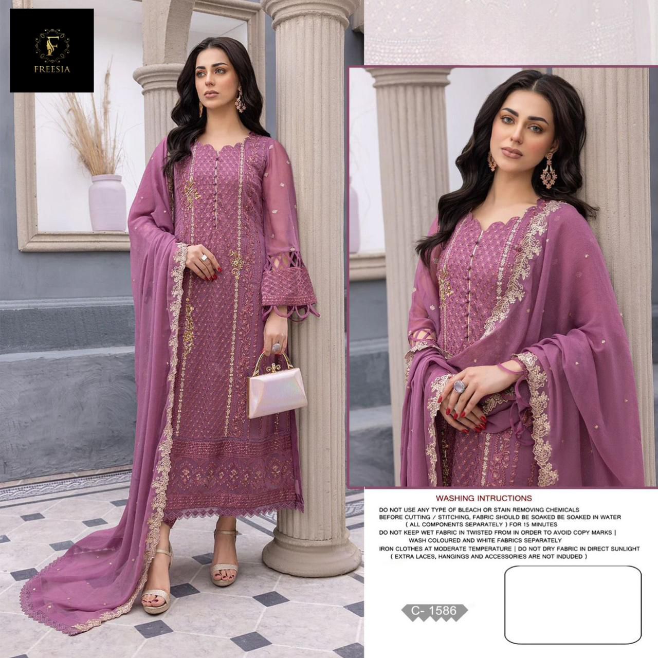 Indian Heavy Embroidery Salwar Kameez Dress