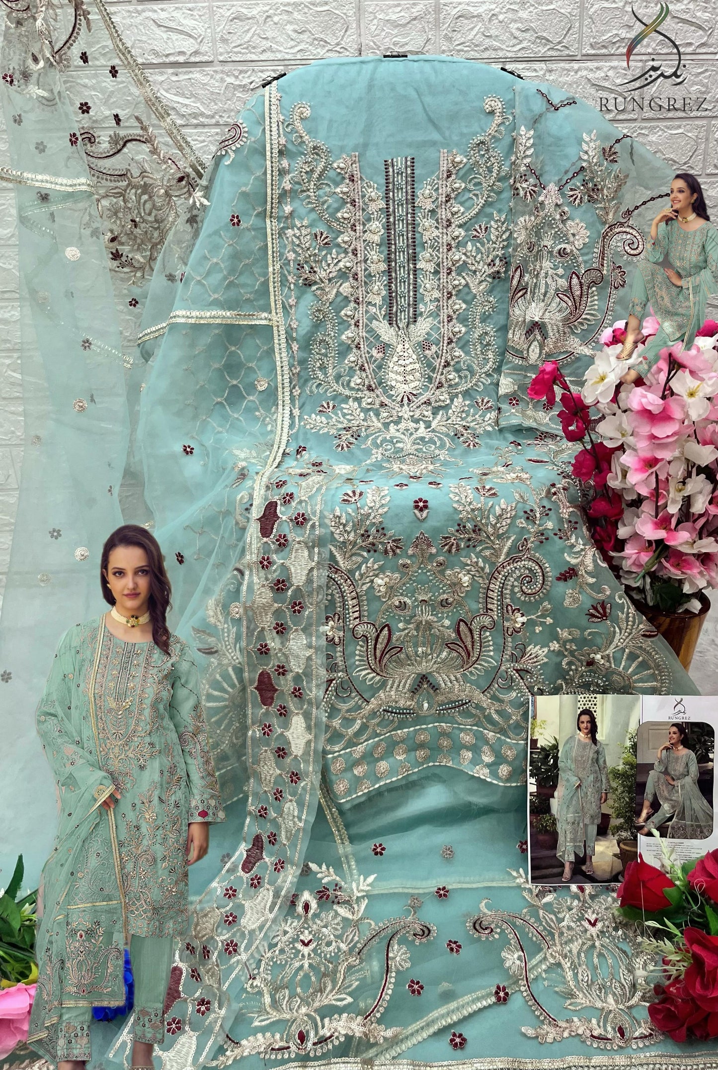 Pakistani Designer Heavy Embroider  Dress