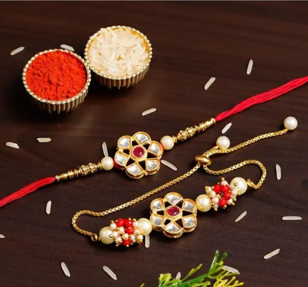 TRENDY RAKHI BHAI- BHABHI FOR FESTIVAL BEAUTIFUL HAND RAKHI BAND