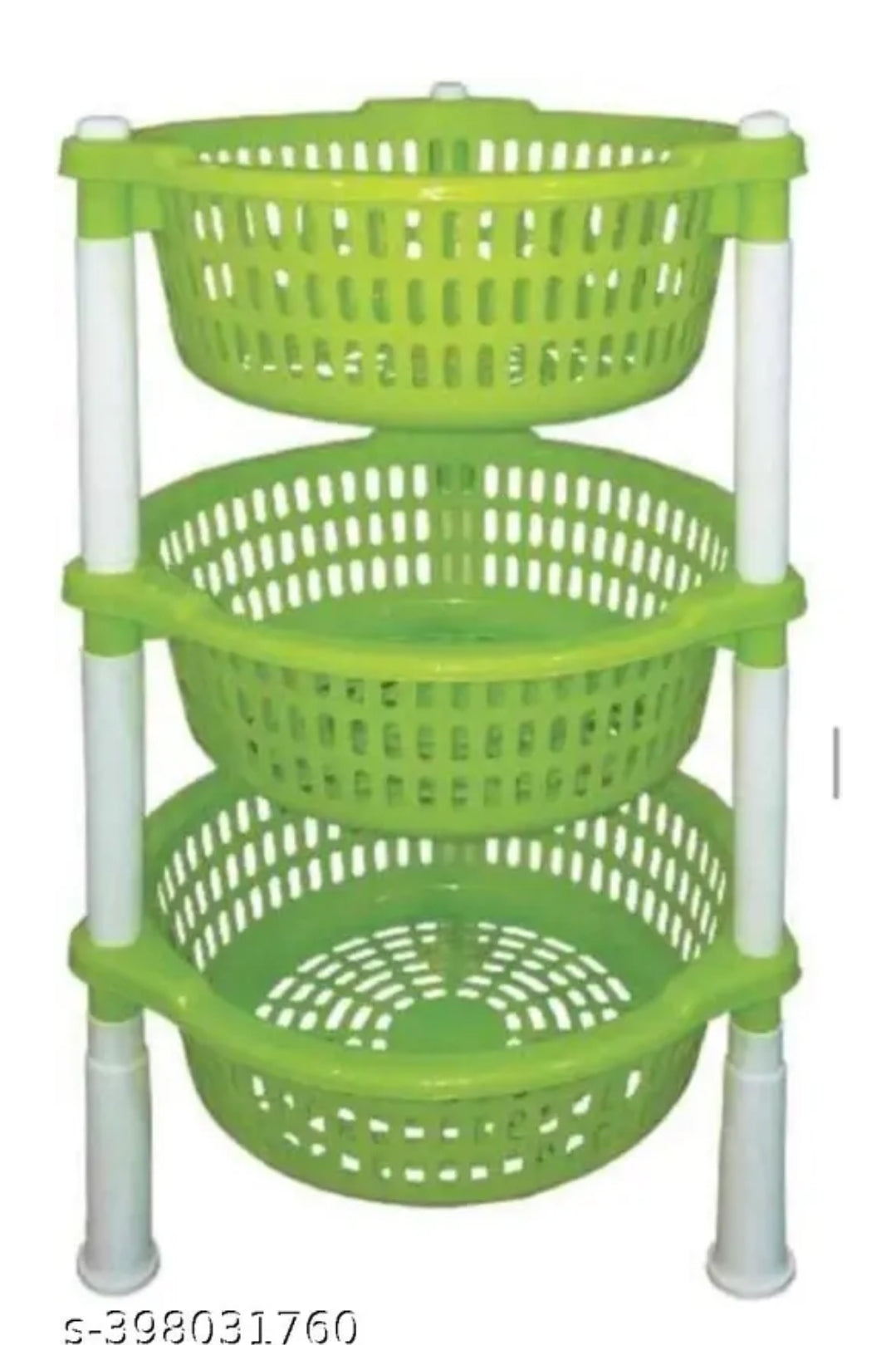 RACK PLASTIC 3 LAYER VEGETABLE AND FRUIT TROLLEY