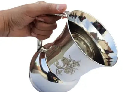 LAZER PRINTED STAINLESS STEEL JUG , MIRROR FINISHING