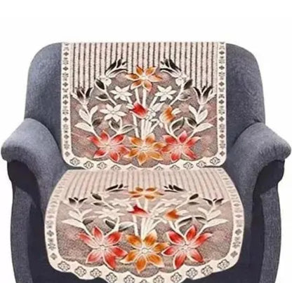 COTTON FLORAL PRINTRD SOFA COVER SET OF 7 PICS