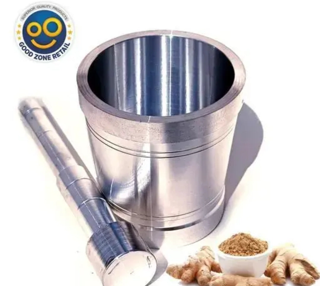 PURE STEEL TRENDY MORTANR AND PESTAL SET