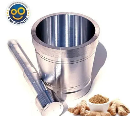 PURE STEEL TRENDY MORTANR AND PESTAL SET